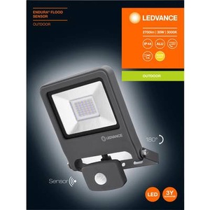 LEDVANCE, LEDVANCE Endura Floodlight Sensor-LED-Strahler 30W, LEDVANCE ENDURA® FLOOD Sensor Warm White L 4058075239548 LED-Außenstrahler mit Bewegungsmelder 30 W Warmweiß