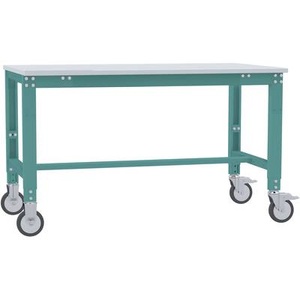 Manuflex, Manuflex AU7347.5021 Arbeitstisch UNIVERSAL Spezial mobil mit Kunststoffplatte, BxTxH = 1500 x 600 x 752-972 mm Farbe:, 