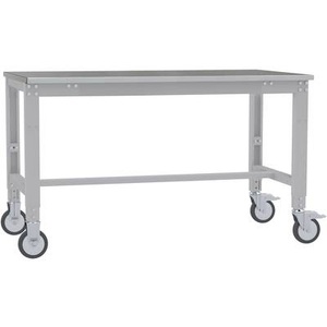 Manuflex, Manuflex AU7364.9006 Arbeitstisch UNIVERSAL Spezial mobil mit Blechbelagplatte, BxTxH = 1500 x 1000 x 752-972 mm Farbe:, 