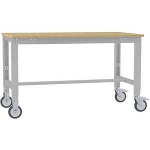 Manuflex, Manuflex AU7325.9006 Arbeitstisch UNIVERSAL Spezial mobil mit Multiplexplatte, BxTxH = 1250 x 600 x 752-972 mm Farbe:, 