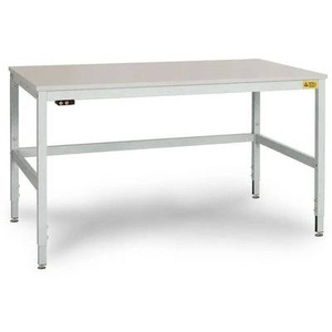 Manuflex, Manuflex LC3908.7035 ESD-Arbeitstisch CANTOLAB Spezial mit Melaminplatte, BxTxH = 1200 x 800 x 752-952 mm Farbe:, 