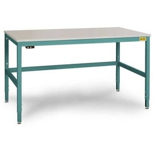 Manuflex, Manuflex LC3058.5021 ESD-Arbeitstisch CANTOLAB Spezial mit Melaminplatte, BxTxH = 1500 x 800 x 752-952 mm Farbe:, 