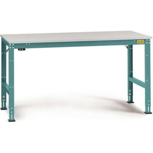 Manuflex, Manuflex LU4066.5021 ESD-Arbeitstisch UNIVERSAL Standard Grundtisch mit Kunststoffplatte, BxTxH = 1500 x 1000 x 766-876, 