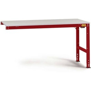 Manuflex, Manuflex LU6048.3003 ESD-Arbeitstisch UNIVERSAL Standard Anbautisch mit Melaminplatte, BxTxH = 1500 x 600 x 763-873 mm, 