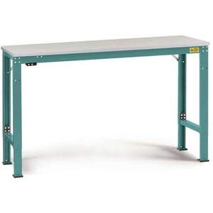 Manuflex, Manuflex LU7056.5021 ESD-Arbeitstisch UNIVERSAL Spezial Grundtisch mit Kunststoffplatte, BxTxH = 1500 x 800 x 728-1028, 