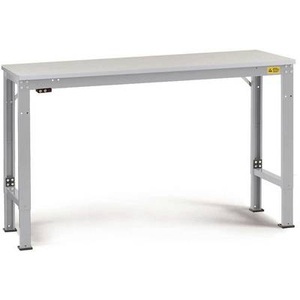 Manuflex, Manuflex LU7016.9006 ESD-Arbeitstisch UNIVERSAL Spezial Grundtisch mit Kunststoffplatte, BxTxH = 1000 x 800 x 728-1028, 