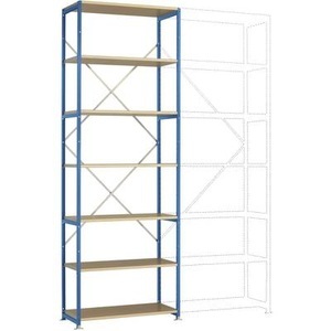 Manuflex, Manuflex RP1614.5007 Fachbodenregal-Grundmodul (B x H x T) 1030 x 3000 x 700 mm Holzboden, 