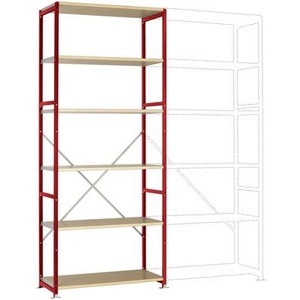 Manuflex, Manuflex RP1314.3003 Fachbodenregal-Grundmodul (B x H x T) 1030 x 2500 x 700 mm Holzboden, 