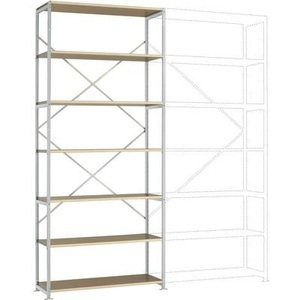 Manuflex, Manuflex RP1636.7035 Fachbodenregal-Grundmodul (B x H x T) 1250 x 2000 x 700 mm Holzboden, 