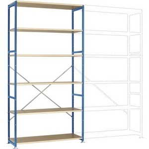 Manuflex, Manuflex RP1336.5007 Fachbodenregal-Grundmodul (B x H x T) 1280 x 2000 x 700 mm Holzboden, 