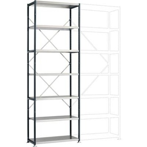 Manuflex, Manuflex RP1621.7016 Fachbodenregal-Grundmodul (B x H x T) 1030 x 3000 x 300 mm Stahlboden, 