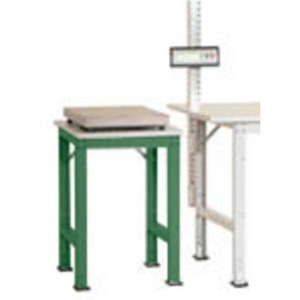 Manuflex, Manuflex AS0061.6011 Beistelltisch PACKPOOL Spezial mit Kunststoffplatte, BxTxH = 500 x 600 x 722-1022 mm, 