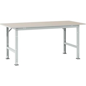 Manuflex, Manuflex AS0011.7035 Packtisch PACKPOOL Standard mit Melaminplatte, BxTxH = 1500 x 800 x 760-870 mm Farbe: Lichtgrau, Packpool Packtisch, 1500 x 800