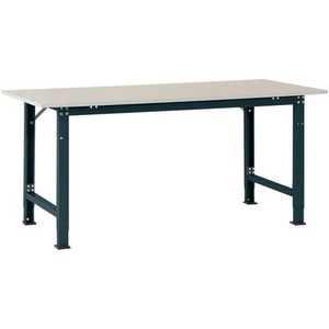 Manuflex, Manuflex AS0012.7016 Packtisch PACKPOOL Spezial mit Melaminplatte, BxTxH = 1500 x 800 x 722-1022 mm Farbe: Anthrazit, 