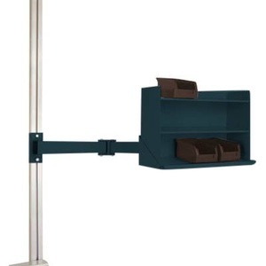 Manuflex, Manuflex LZ8248.7016 ESD-Sichtboxen-Regal-Halter für UNIVERSAL und CANTOLAB mit Doppelgelenk, BxTxH= 435 x 165 x 120 mm, 