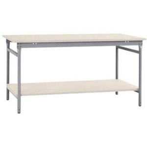 Manuflex, Manuflex TP5211.9006 Komplett-Beistelltisch BASIS stationär mit Melamin-Platte + Zwischenboden, BxTxH: 1250 x 600 x 780, 