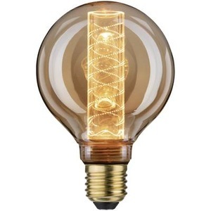 Paulmann, LED-Globelampe E27 4W G95 Innenkolben Spiralmuster, Paulmann 28602 LED E27 Globeform 4 W = 21 W Gold (Ø x H) 95 mm x 145 mm 1 St.