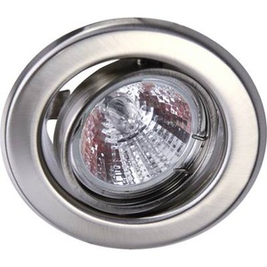Heitronic, Niedervolt Einbaustrahler Edelstahl schwenkbar, HEITRONIC Edelstahl-Einbaufassung DL6801, schwenkbar, rund, IP20