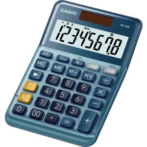 Casio, Casio MS-80E Tischrechner Blau Display (Stellen): 8 solarbetrieben (L x B) 101 mm x 149 mm, CASIO Tischrechner MS-80E