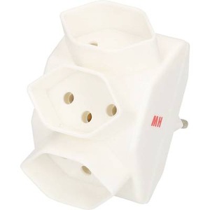Max Hauri AG, Max Hauri AG 108217 Steckdosen-Verteiler Weiß, Max Hauri AG Abzweigstecker Typ 13 | 2300 W | 3 Stück