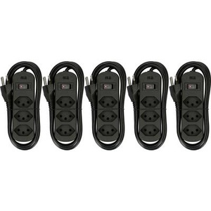 MH Basic-Line, MH Basic-Line 160789 Steckdosenleiste mit Schalter CH-Stecker 5 St., Max Hauri Steckdosenleiste Basic-Line 3x T13 Schalter Sw, 5er Pack