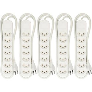 MH Basic-Line, MH Basic-Line 160809 Steckdosenleiste ohne Schalter Weiß CH-Stecker 5 St., Max Hauri Steckdosenleiste Basic-Line 7x T13 Weiss, 5er Pack