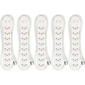 MH Basic-Line, MH Basic-Line 160811 Steckdosenleiste mit Schalter Weiß CH-Stecker 5 St., Max Hauri 160811 Steckdosenleiste mit Schalter Weiß CH-Stecker 5 St.