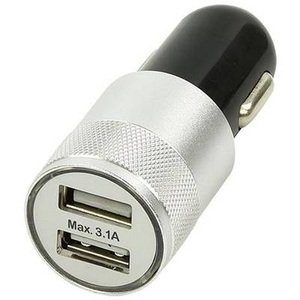 IWH, IWH USB Adapter 12/24 Volt 3100 mA mit 2 USB Ladeports Belastbarkeit Strom max.=3.1 A, 
