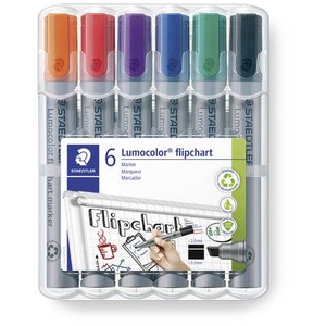 undefined, Staedtler 356 B WP6 Marker 6 Stück(e) Blau, Grün, Orange, Rot, Violett, Staedtler 356 B WP6 Flipchartmarker Lumocolor® flipchart marker 356 B 2 - 5 mm Schwarz, Blau, Rot, Grün, Orange, Lila 6