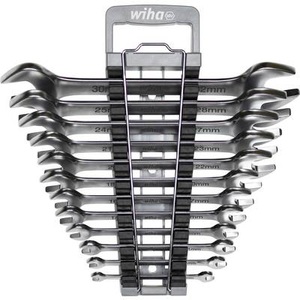 Wiha, Wiha 44753 Doppel-Maulschlüssel-Satz 13teilig 7 - 32 mm, Doppelmaul-Gabelschlüssel Set, 12-teilig, Schraubenschlüssel