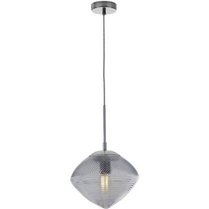 Eco-Light, ECO-Light GREENWICH I-GREENWICH-E-S1 BLU Pendelleuchte E27 60 W See-Blau, Chrom, Hängeleuchte Greenwich, Glas grau
