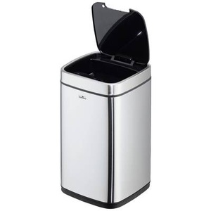 Durable, Durable 342123 342123 Mülleimer 12 Edelstahl Silber One-Touch-Deckelöffnung 1 St., Durable Abfalleimer, NO TOUCH, 12lt, touchless, Edelstahl, 342123