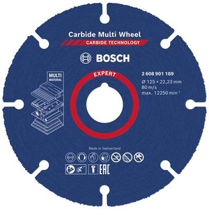 Bosch Accessories, Bosch Accessories EXPERT Carbide Multi Wheel 2608901189 Trennscheibe gerade 1 Stück 1 St., Bosch Professional, Zubehör Baumaschinen, Bosch Trennscheibe Carbide Multi Wheel 125 mm 22 23mm, Produkte & Wohnen