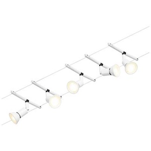 Paulmann, Paulmann Salt Seilsystem-Set, Paulmann PAULMANN 94458 Seil-Komplettsystem GU5.3 Weiß (matt), Chrom