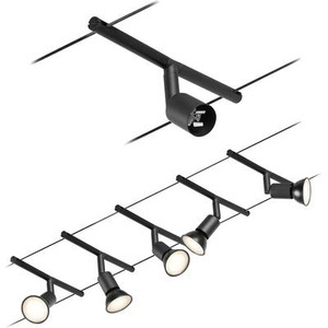 Paulmann, Paulmann 94446 Seil-Komplettsystem GU5.3 Schwarz (matt), Chrom, Paulmann Wire Systems 94446 Seil-Komplettsystem GU5.3 Schwarz (matt), Chrom