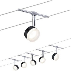 Paulmann, Paulmann 94457 Seil-Komplettsystem LED fest eingebaut LED Schwarz, Chrom, Paulmann Wire Systems 94457 Seil-Komplettsystem LED fest eingebaut LED Schwarz, Chrom