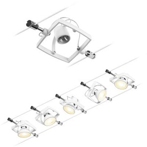 Paulmann, Paulmann 94432 Seil-Komplettsystem GU5.3 Weiß (matt), Chrom, Paulmann Wire Systems 94432 Seil-Komplettsystem GU5.3 Weiß (matt), Chrom
