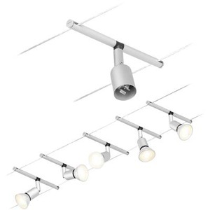 Paulmann, Paulmann Salt Seilsystem-Set, Paulmann Wire Systems 94442 Seil-Komplettsystem GU5.3 Chrom (matt)
