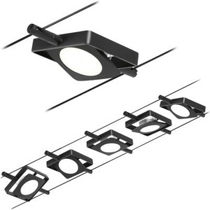 Paulmann, Paulmann 94424 Seil-Komplettsystem LED Schwarz (matt), Chrom, Paulmann 94424 Seil-Komplettsystem LED Schwarz (matt), Chrom
