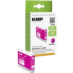 KMP, KMP Tintenpatrone ersetzt Brother LC1000M Kompatibel Einzel-Modul Magenta B75M 1035,4006, KMP Druckerpatrone ersetzt Brother LC-1000M Kompatibel Magenta B75M 1035,4006