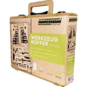 BRÜDER MANNESMANN, Brüder Mannesmann M29001 M29001 Steckschlüsseleinsatz, Mannesmann Werkzeugkoffer Ecoline Bambus 24-teilig