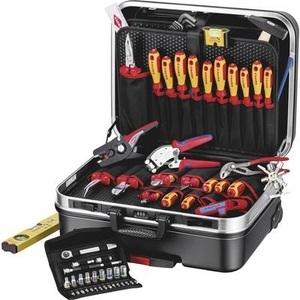 Knipex, Knipex 00 21 06 Elektriker, Handwerker Werkzeugkoffer bestückt (B x H x T) 430 x 280 x 515 mm, Knipex Werkzeugkoffer BIG Basic Move ElektroPlus, 68-teilig