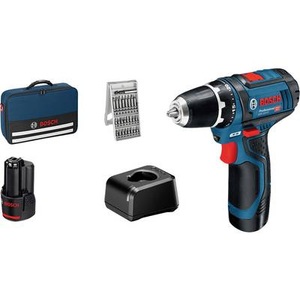 Bosch Professional, Bosch Professional -Akku-Bohrmaschine 12 V inkl. 2. Akku, Akku-Bohrschrauber GSR 12V-15 Professional, 12Volt