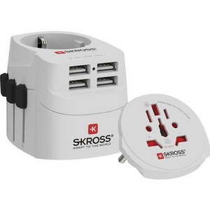 Skross, Skross 1302471 Reiseadapter PRO Light USB (4xA) - World, Skross 1302471 Reiseadapter PRO Light USB (4xA) - World