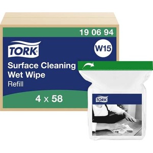 TORK, TORK Feuchte Oberflächenreinigungstücher Nachfüllung, 1-lagig 190694 Anzahl: 232 St.