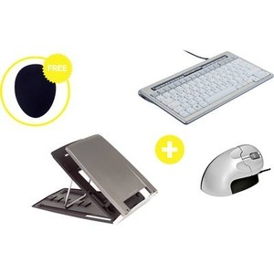 BakkerElkhuizen, BakkerElkhuizen Homeworking Box Essential Plus DE Home Office-Set Grau, BakkerElkhuizen Homeworking Box Essential Plus DE Home Office-Set Höhen-Bereich: 11 bis 19 cm Grau