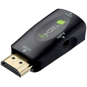 TECHly, Techly IDATA-HDMI-VGA2MABT - Mini HDMI to VGA Adapter with Audio, 