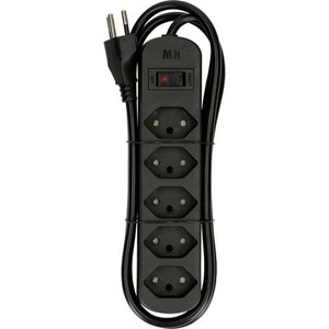 Max Hauri AG, Max Hauri AG 160265 Steckdosen-Verteiler 1 Stück Schwarz CH-Stecker 1 St., Max Hauri Steckdosenleiste Basic Line 5x T13 mit Reset Schalter