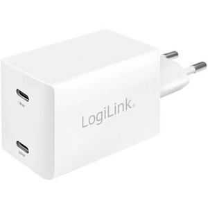 Logilink, LogiLink PA0231 - USB Steckdosenadapter - 2x USB-C-Port / GaN-Technologie - 48W, 