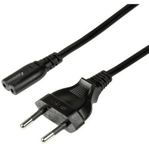 Logilink, LogiLink Strom Anschlusskabel [1x Euro-Stecker - 1x Kleingeräte-Buchse C7] 3.00 m Schwarz, LogiLink Strom Anschlusskabel [1x Euro-Stecker - 1x Kleingeräte-Buchse C7] 3.00 m Schwarz
